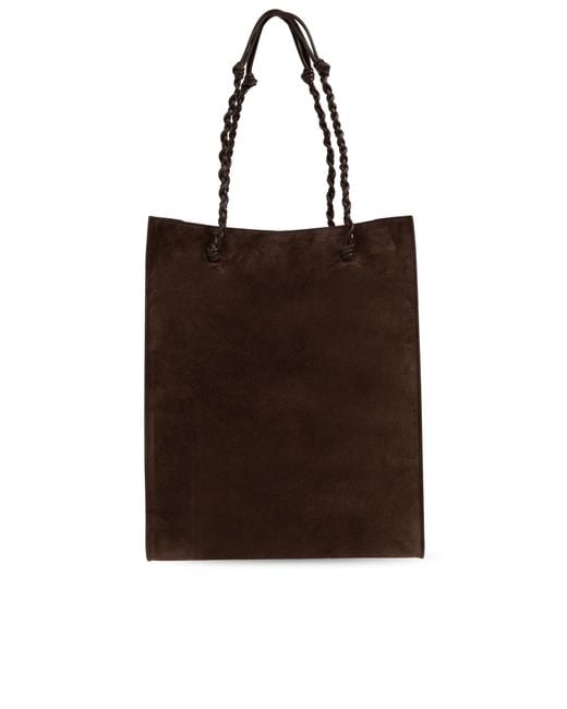 Jil Sander Brown Suede Bag "Tangle"