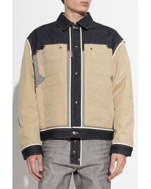 DSquared² Natural Printed Jacket for men