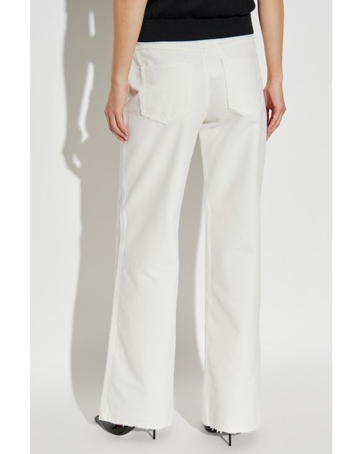 Balmain White Straight-Leg Jeans