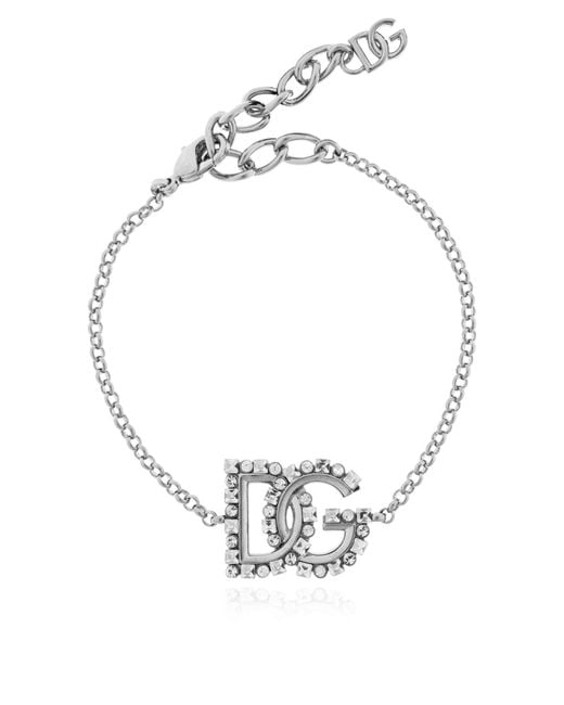 Dolce & Gabbana White Bracelet With Logo