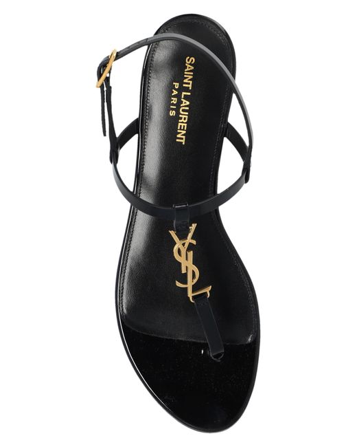 Saint Laurent Black 'cassandra' Sandals,
