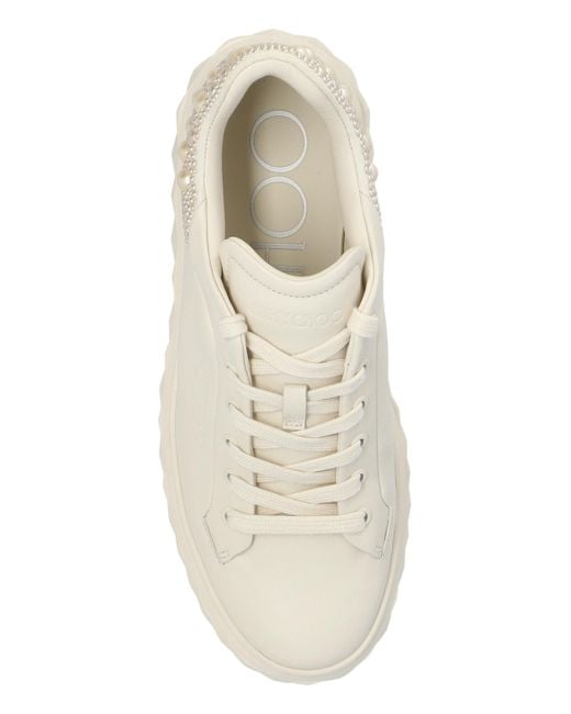 Jimmy Choo White 'Diamond Maxi' Sports Shoes