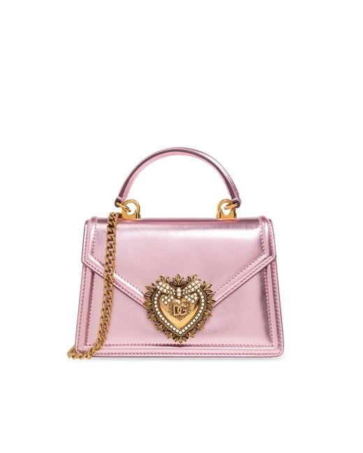 Dolce & Gabbana Pink 'devotion Small' Shoulder Bag,
