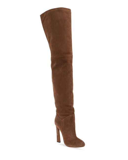 DSquared² Brown Over-The-Knee Leather Boots 'Twin'