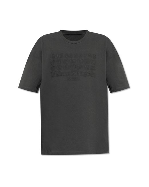 Maison Margiela Black T-Shirt With Logo for men