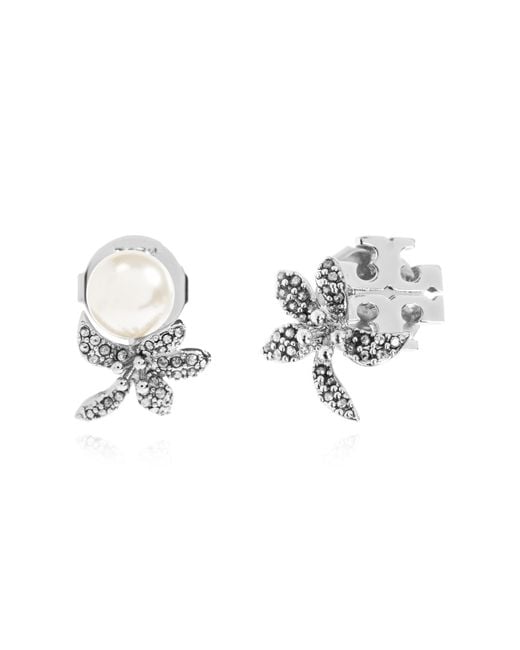 Tory Burch Metallic Asymmetrical Shape Earrings