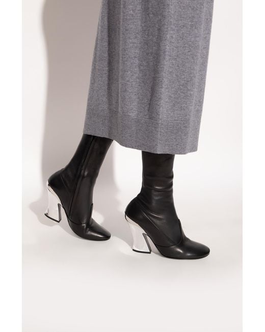 Givenchy Gray Heeled Ankle Boots