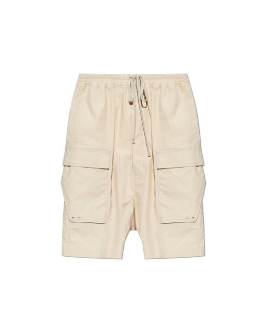 Rick Owens Natural 'Cargo' Shorts for men