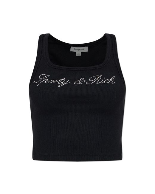 Sporty & Rich Black Top From The "Rich Girl Drop" Collection
