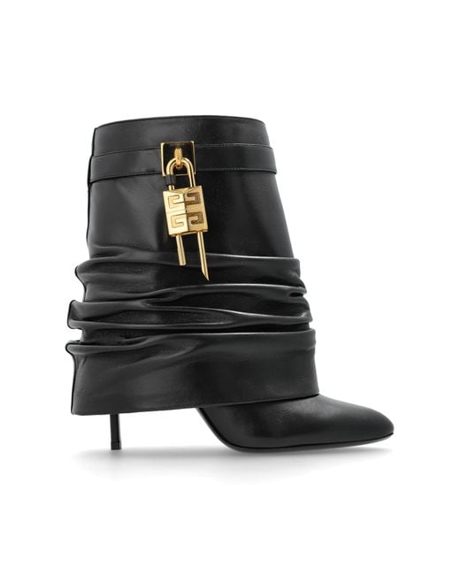 Givenchy Black Heeled Ankle Boots 'Shark'