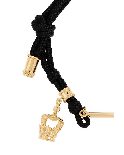 Dolce & Gabbana Black Bracelet With Charms for men