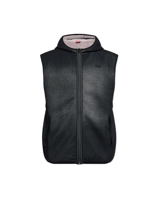 DIESEL Black Padded Vest S-Haky