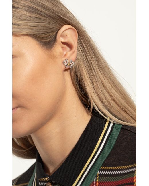 Vivienne Westwood Metallic Earrings With Logo