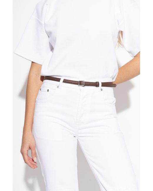 LIE STUDIO Brown "Georgia Slim" Belt