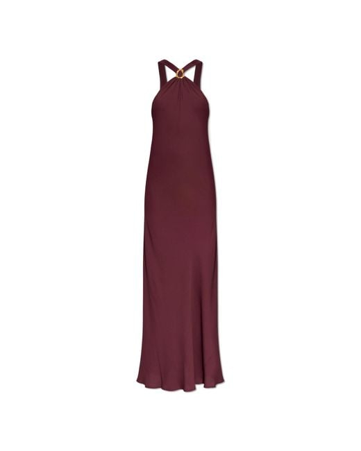 Forte_forte Purple Off-Shoulder Dress
