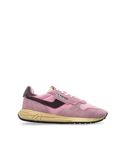 Autry Pink Sports Shoes Reelwind Low