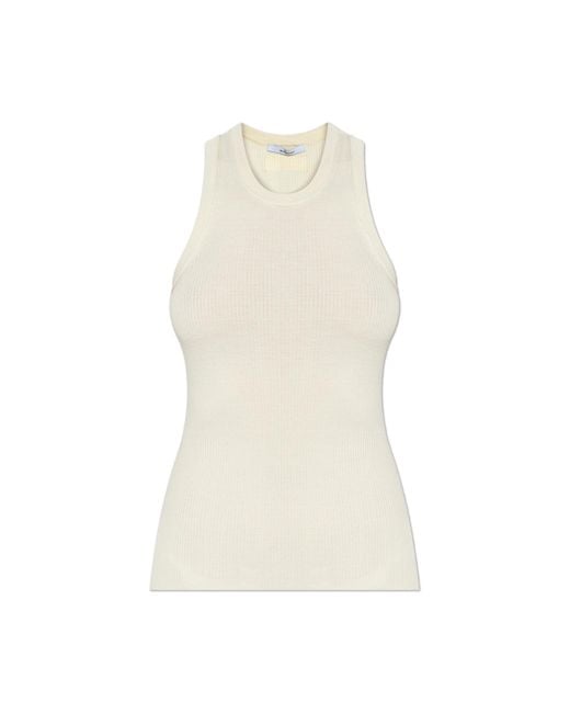 Givenchy White Ribbed Top