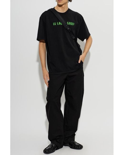 44 Label Group Black Printed T-Shirt for men