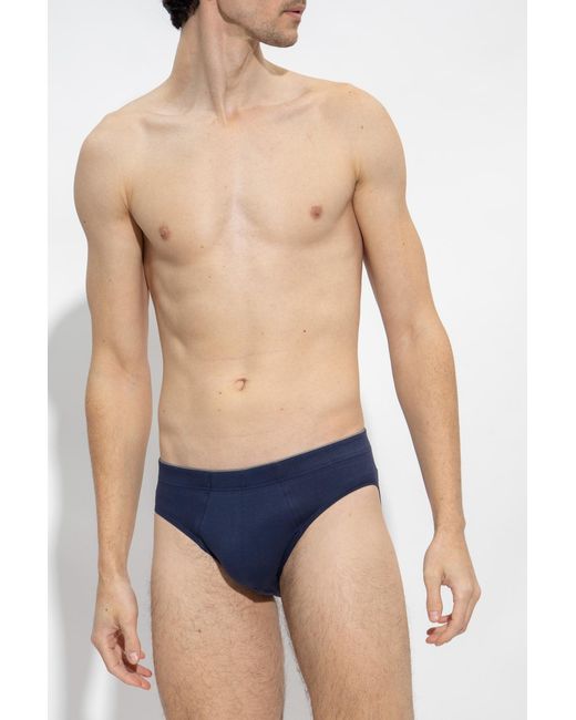 Hanro Blue Cotton Briefs for men