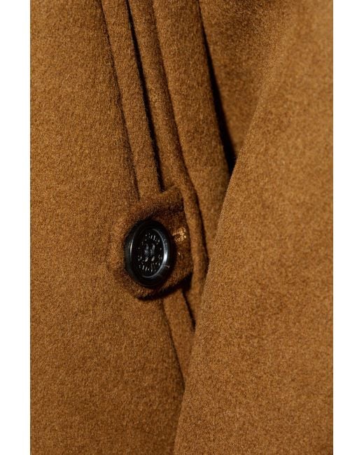 Acne Brown Wool Jacket With Collar for men