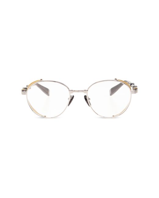 Balmain Metallic 'Brigade' Prescription Glasses