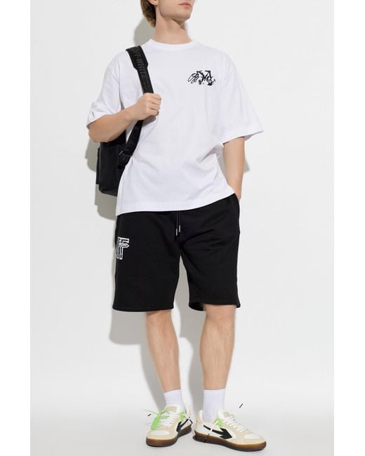 Off-White c/o Virgil Abloh White T-Shirt With Embroidered Logo for men