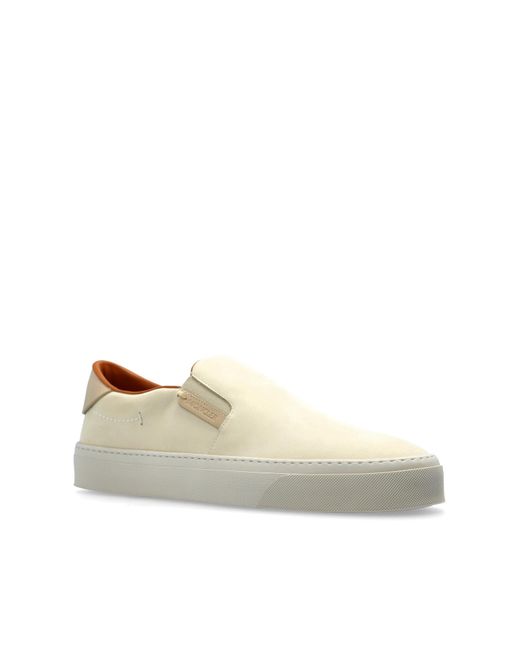Moncler Natural Shoes Monclub Type Slip-On for men