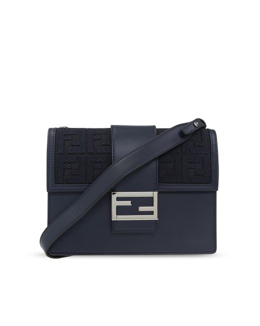 Fendi Blue 'flat Baguette Medium' Shoulder Bag for men