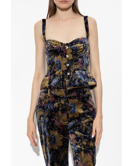 Etro Black Velour Top