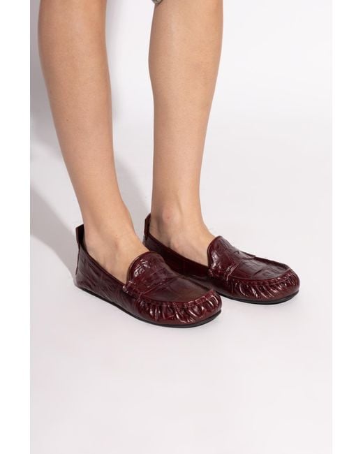 Acne Red Loafers Type Shoes