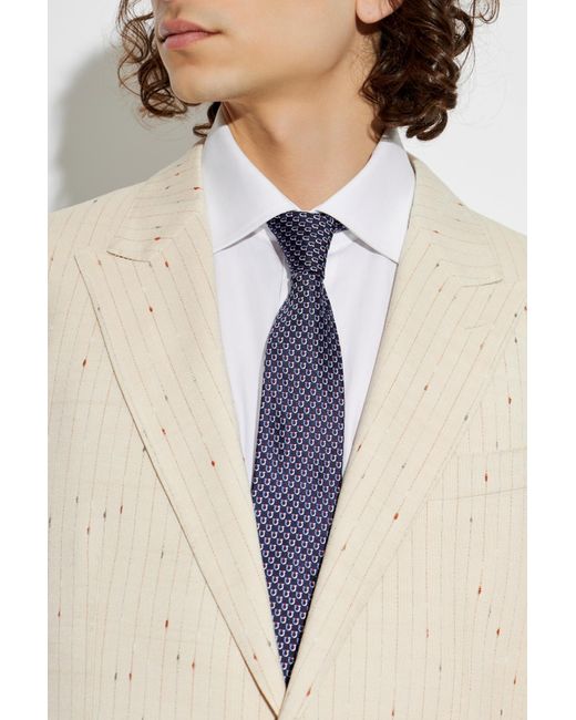 Ferragamo Blue Silk Tie for men