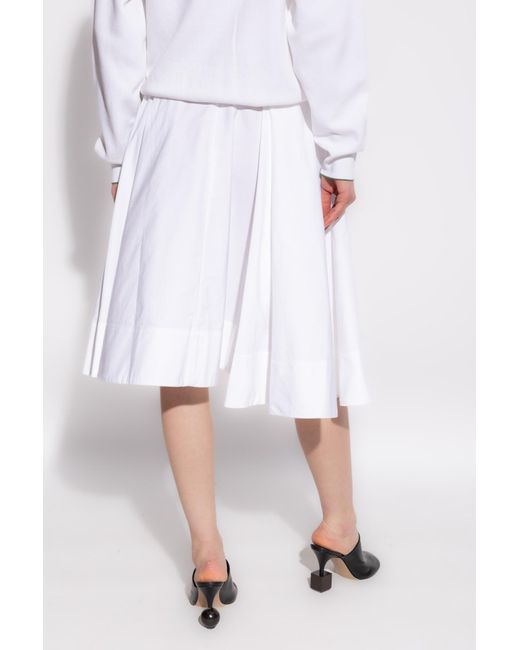 Jacquemus White Flared Skirt