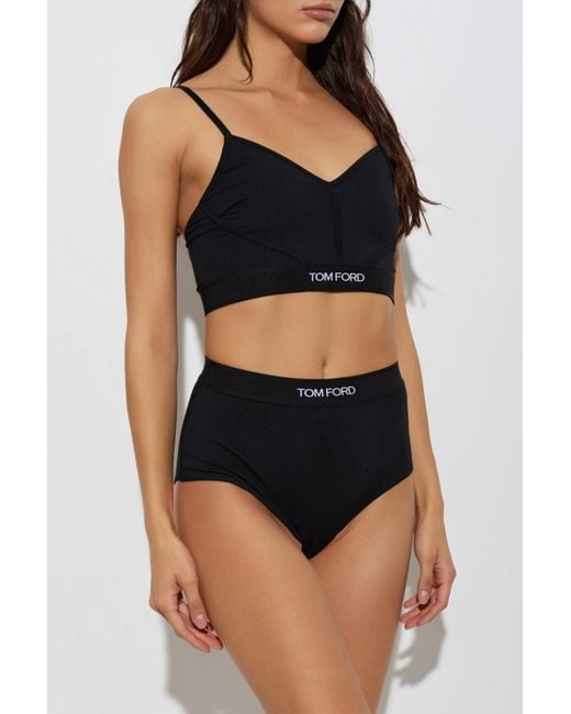 Tom Ford Black Bra With Logo