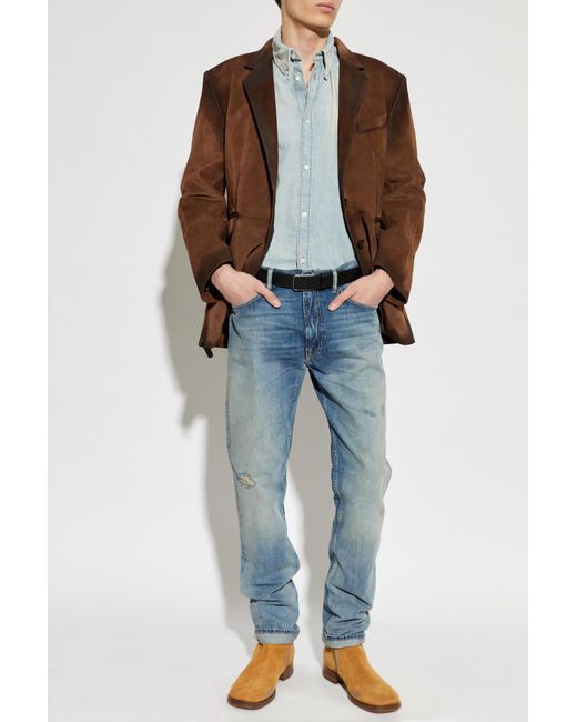Acne Blue Denim Shirt With 'Vintage' Effect for men