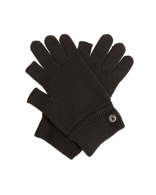 Rick Owens Black Cashmere Gloves for men