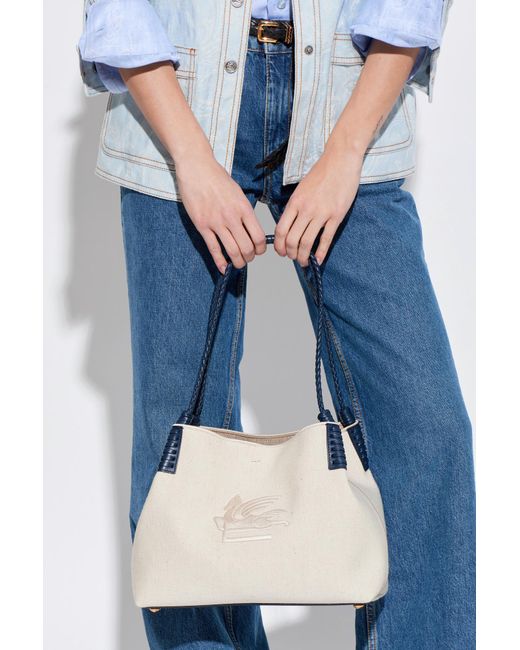 Etro Blue "Libra Medium" Shopper Bag