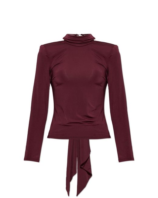 ROTATE BIRGER CHRISTENSEN Purple Top With An Open Back