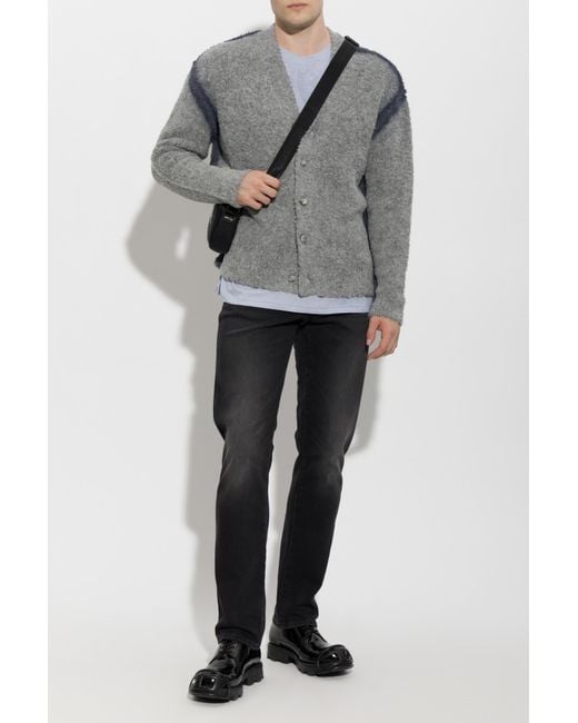 DIESEL Gray Cardigan 'K-Remo' for men