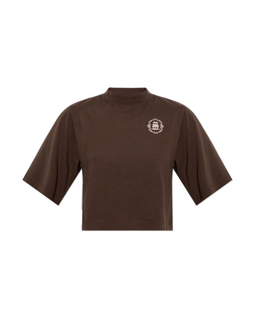 Palm Angels Brown Oversized Cotton T-Shirt