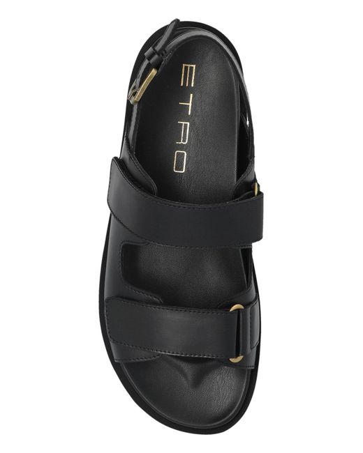 Etro Blue Leather Sandals for men