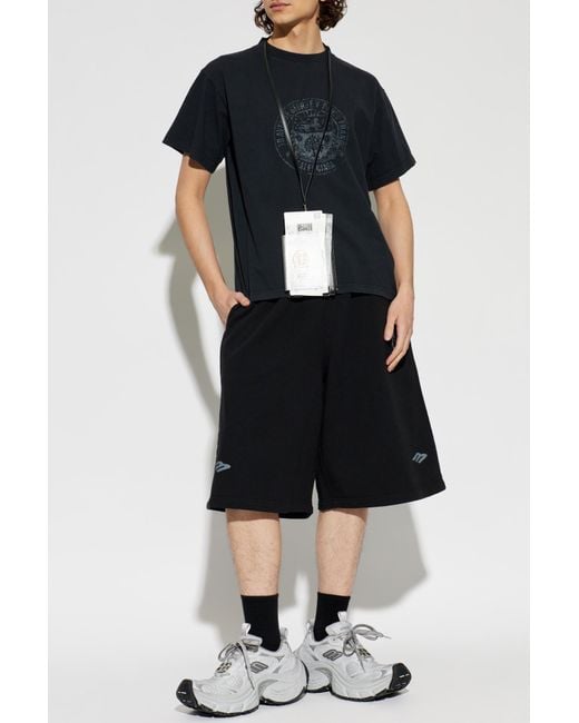 Balenciaga Black T-Shirt With Print for men