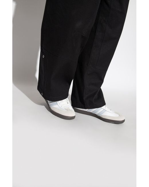 Adidas Originals White Samba Og Logo-print Leather Low-top Trainers for men