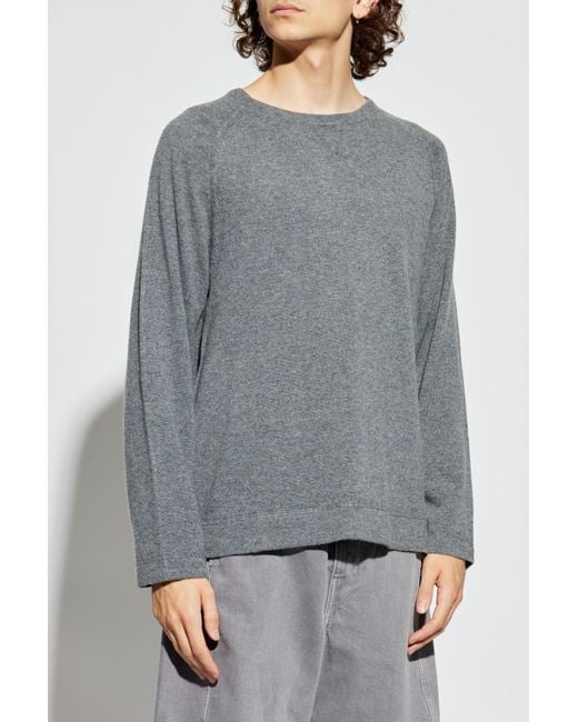 Officine Generale Gray Cashmere Sweater 'Nate' for men