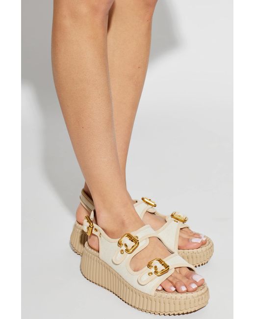 Chloé Natural 'Nama' Platform Sandals
