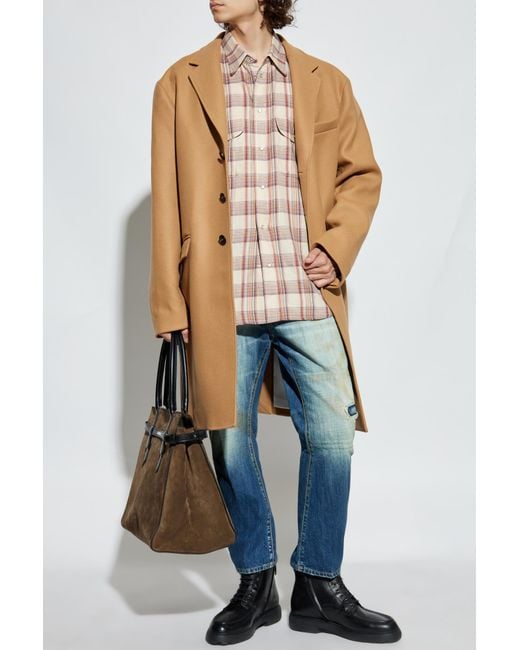 DSquared² Natural Wool Coat for men