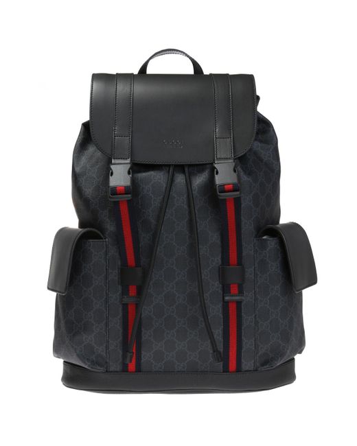 Gucci Black Soft gg Supreme Backpack for men