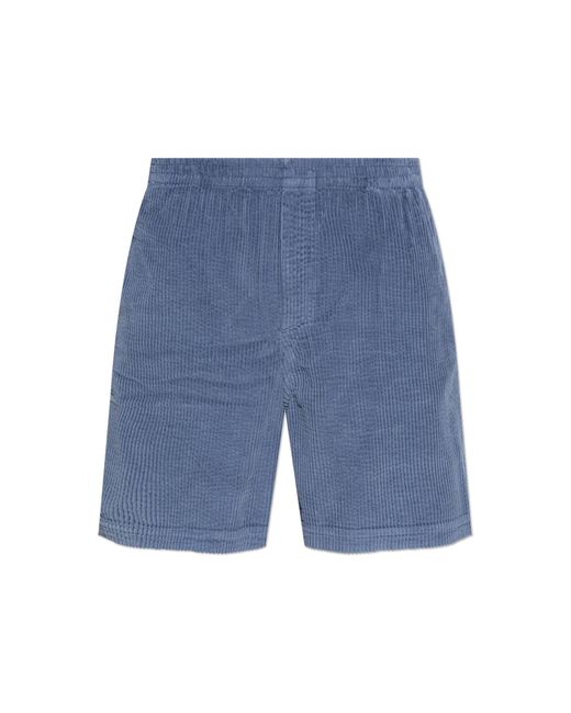 American Vintage Blue Corduroy Shorts for men