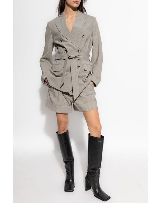 Rag & Bone Gray Pleated Shorts