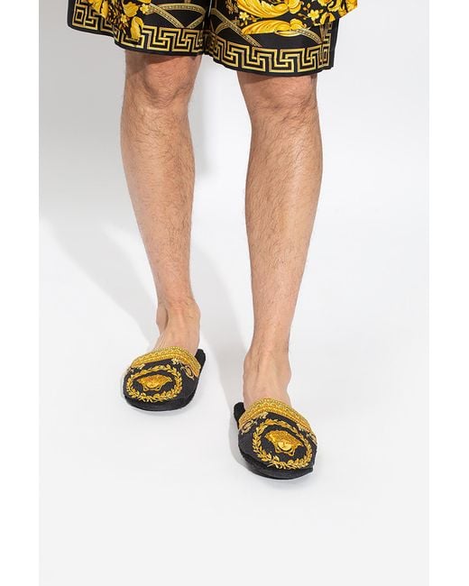 Versace White Cotton Slippers for men
