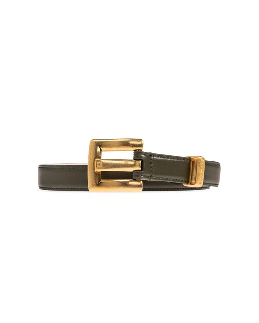 Balmain Green Leather Belt